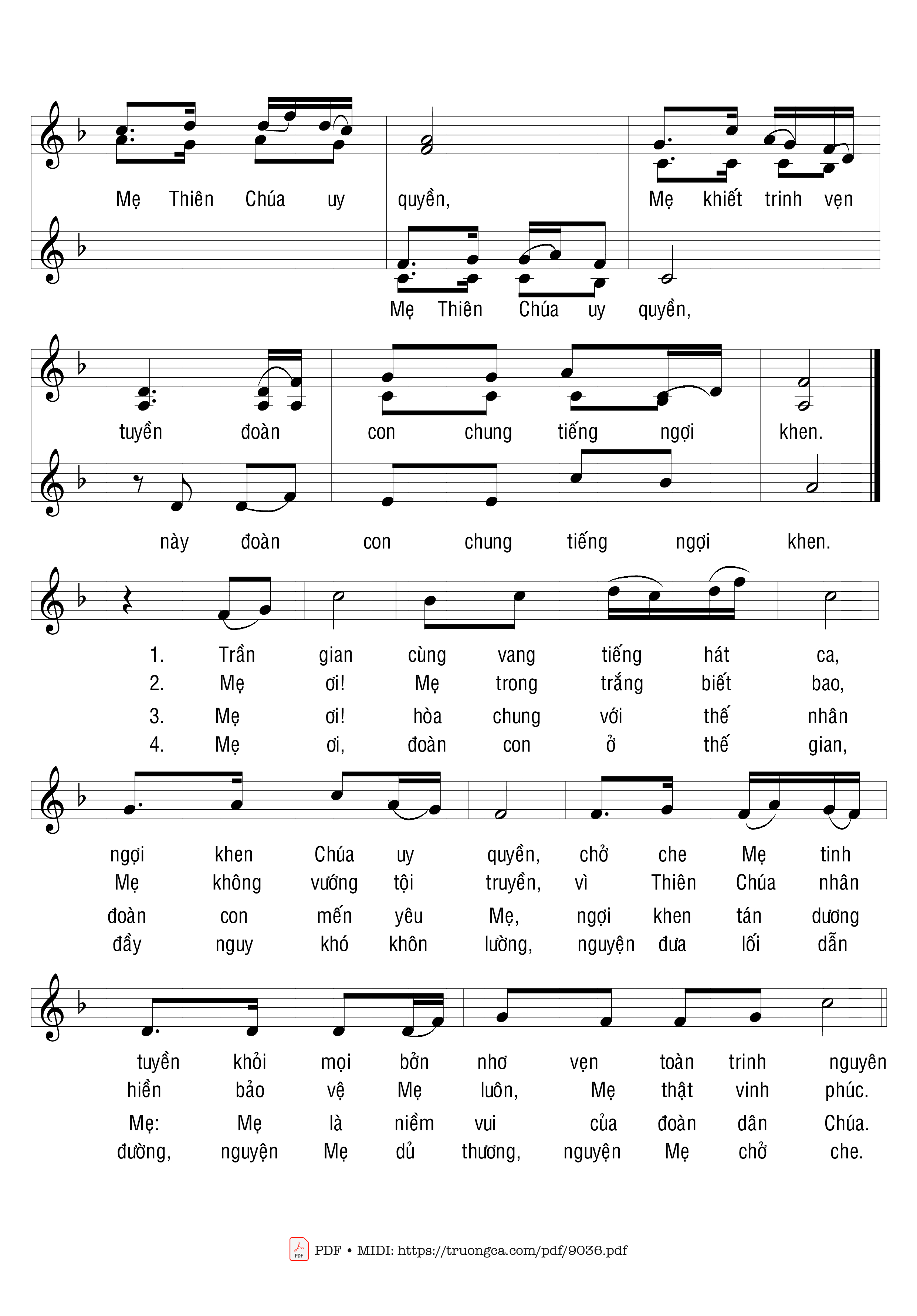 Hân hoan kính chào kính chào Mẹ Maria Hân hoan kính chào, Trang 2