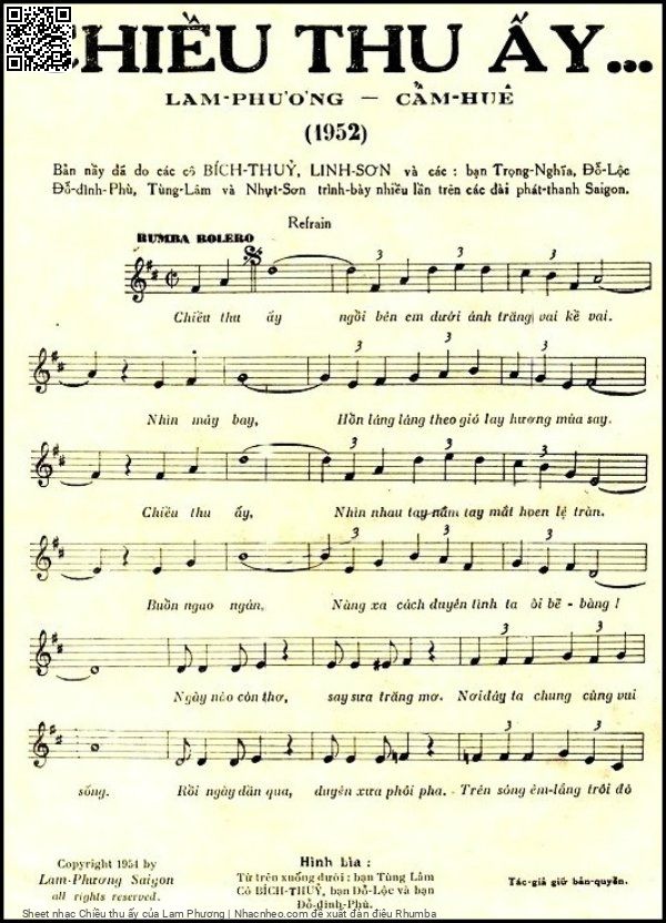 Page 2 of Sheet music PDF Chiều thu ấy - Lam Phương
