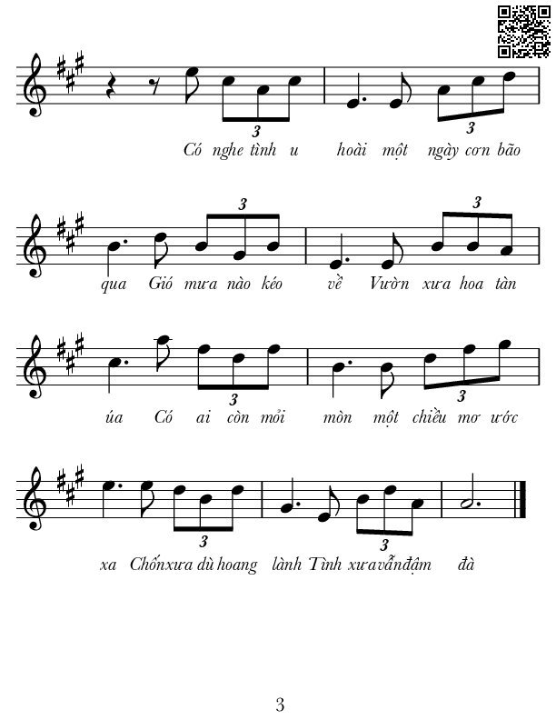 Page 3 of Sheet music PDF Chiều trên bến xưa - Lê Tín Hương