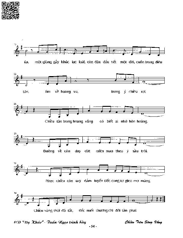 Page 2 of Sheet music PDF Chiều trên sông vắng - Nguyễn Đình Phùng
