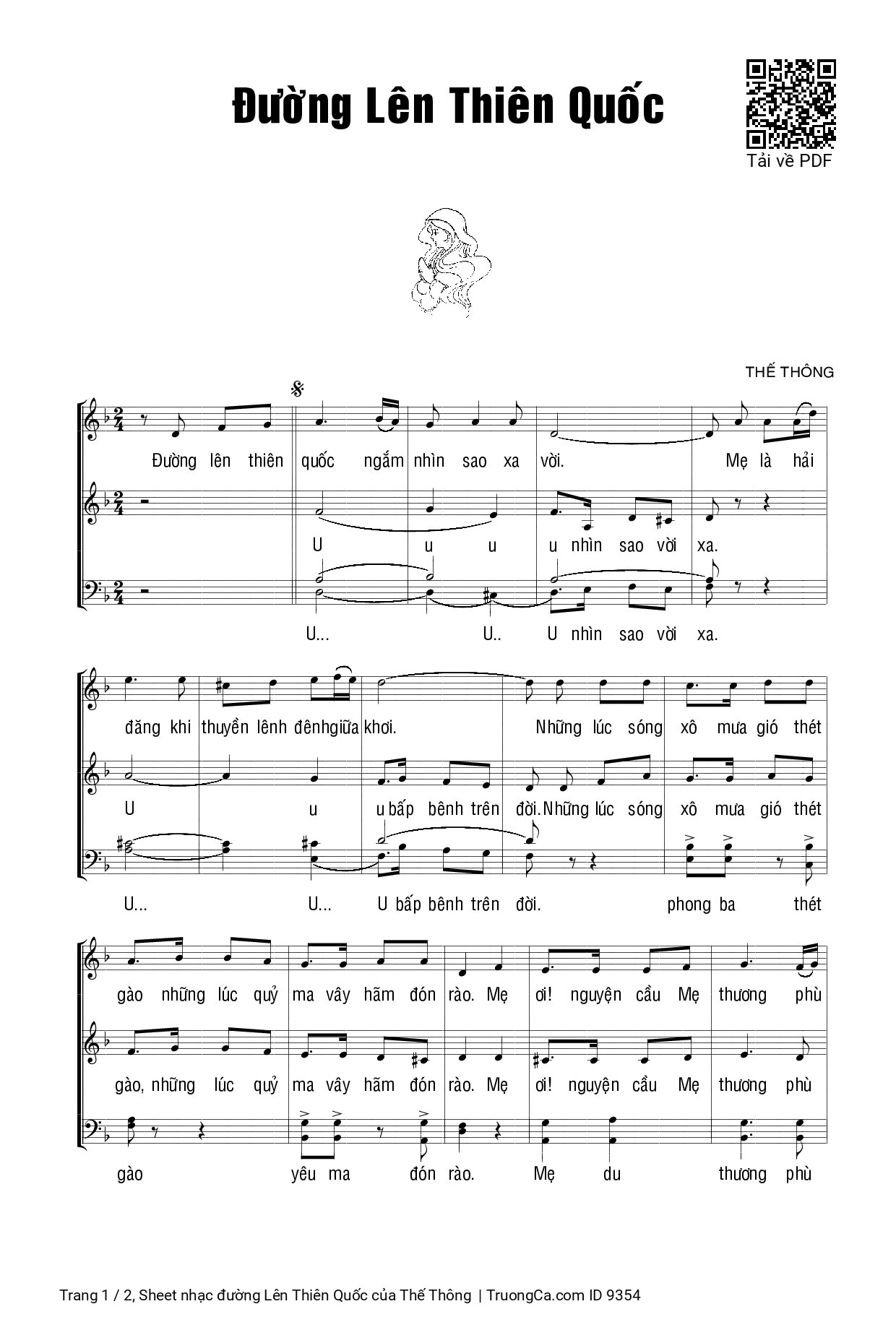 Sheet PDF of đường Lên Thiên Quốc