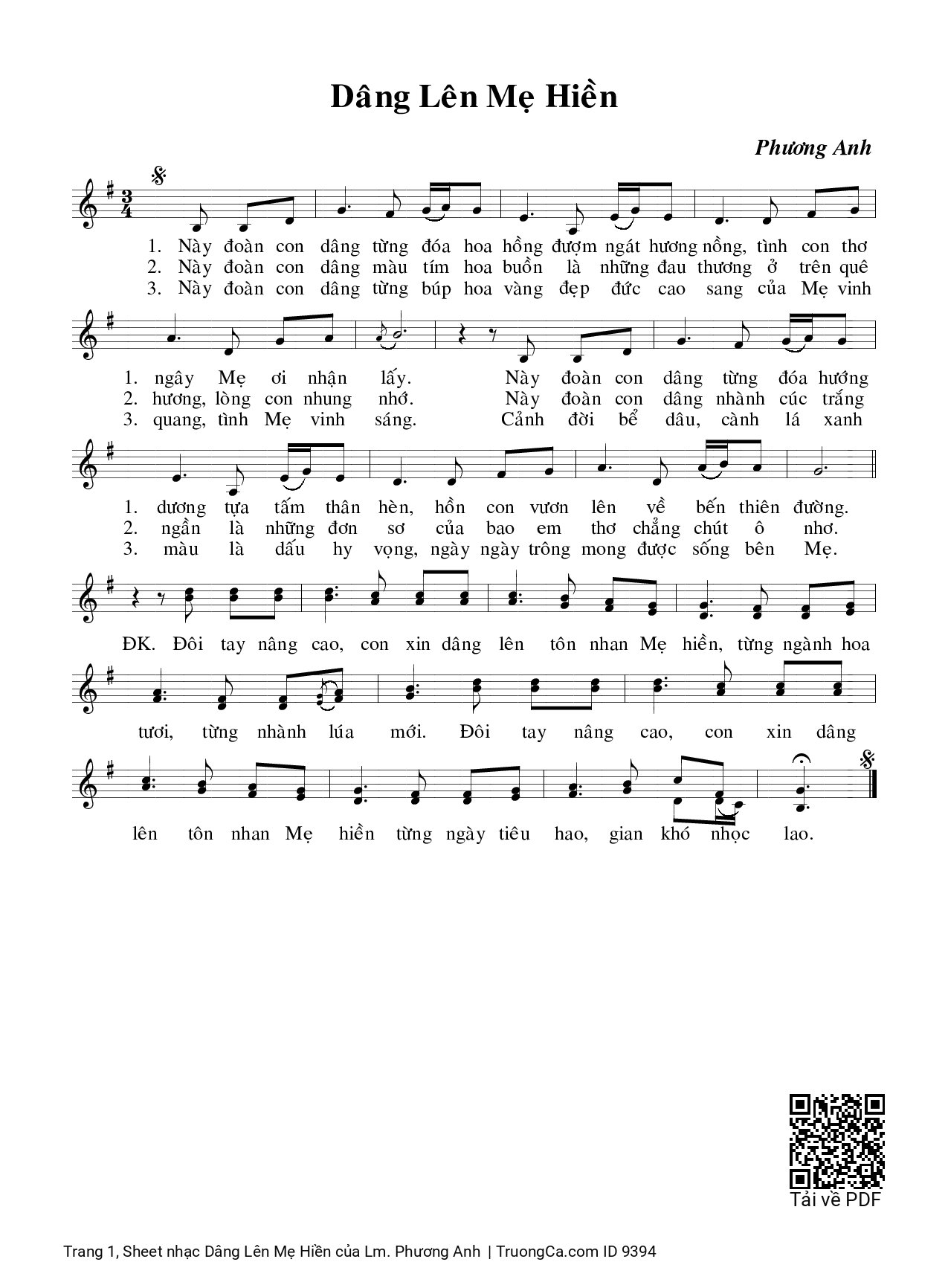 Dâng Lên Mẹ Hiền