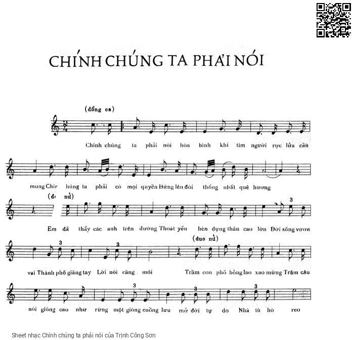Sheet PDF of Chính chúng ta phải nói