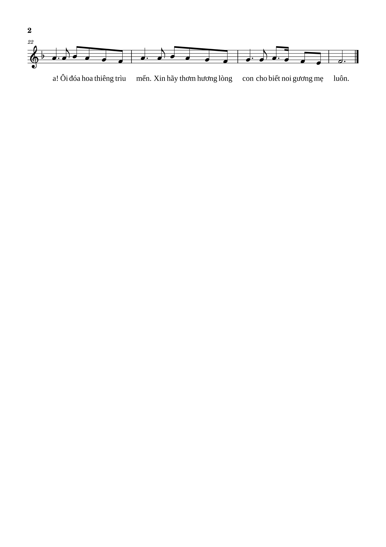 Page 3 of Sheet music PDF Vòng Hoa Dâng Mẹ - Phanxicô