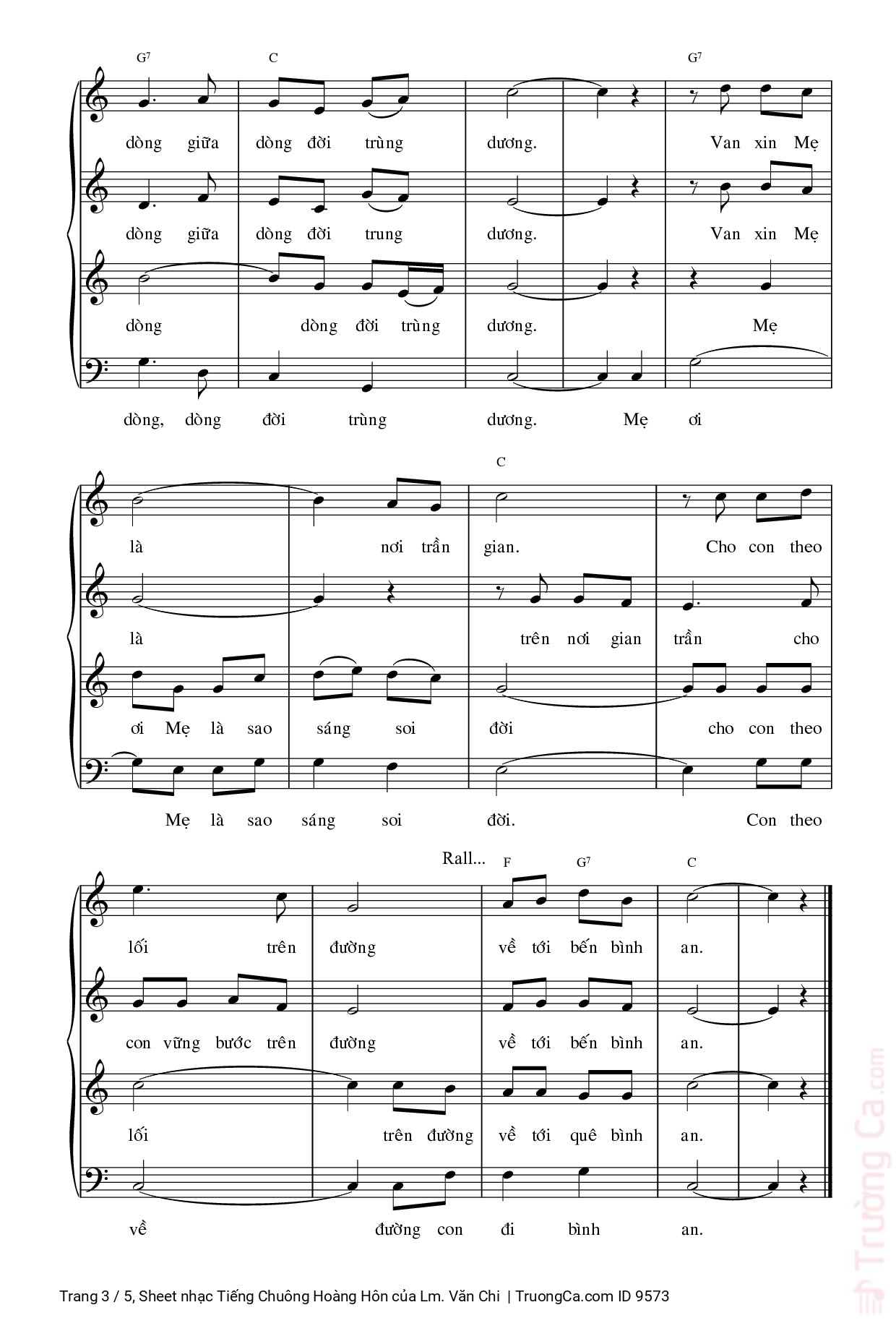 Page 3 of Sheet music PDF Tiếng Chuông Hoàng Hôn - Lm. Văn Chi