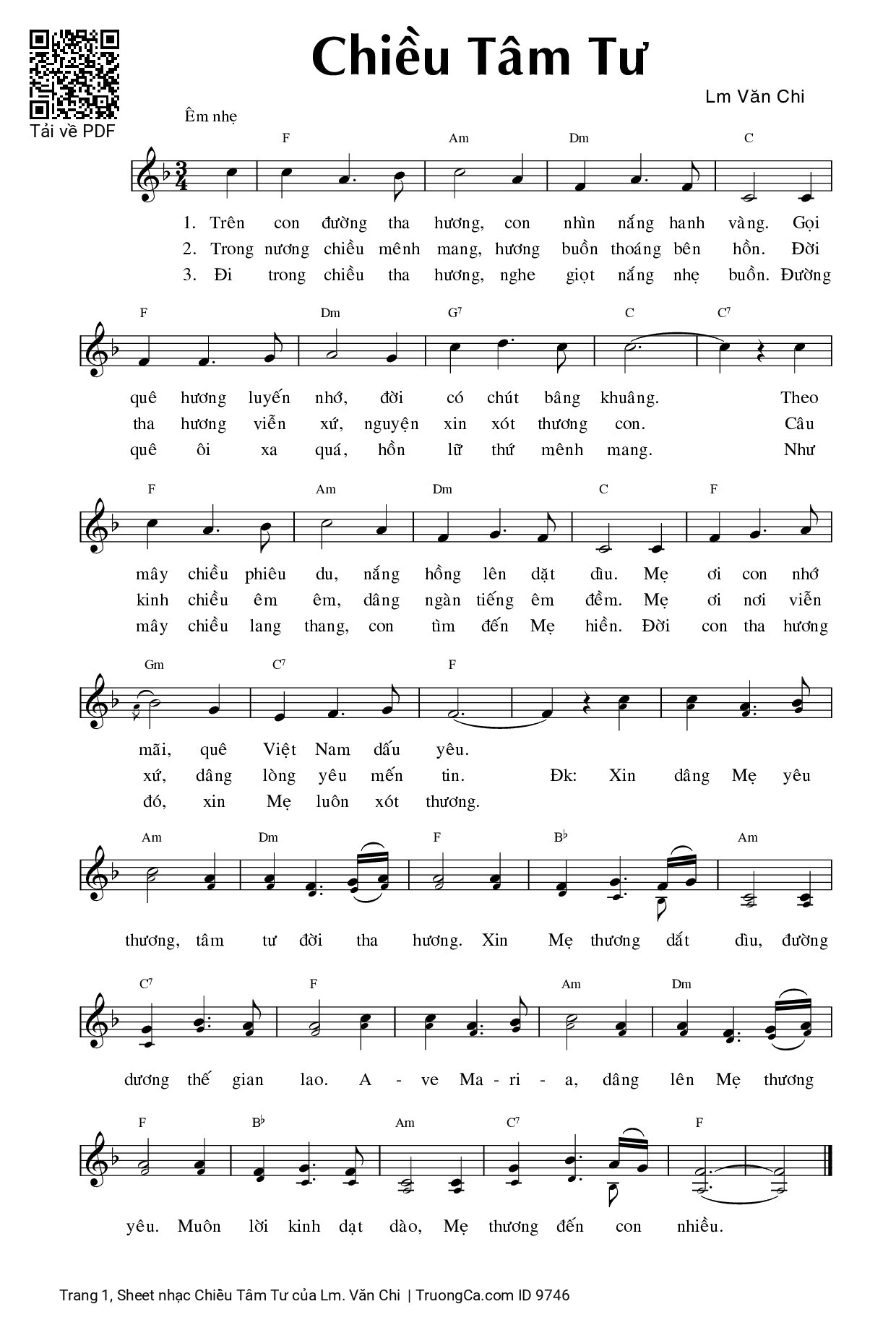 Trên con đường tha hương con nhìn nắng hanh vàng, Trang 1