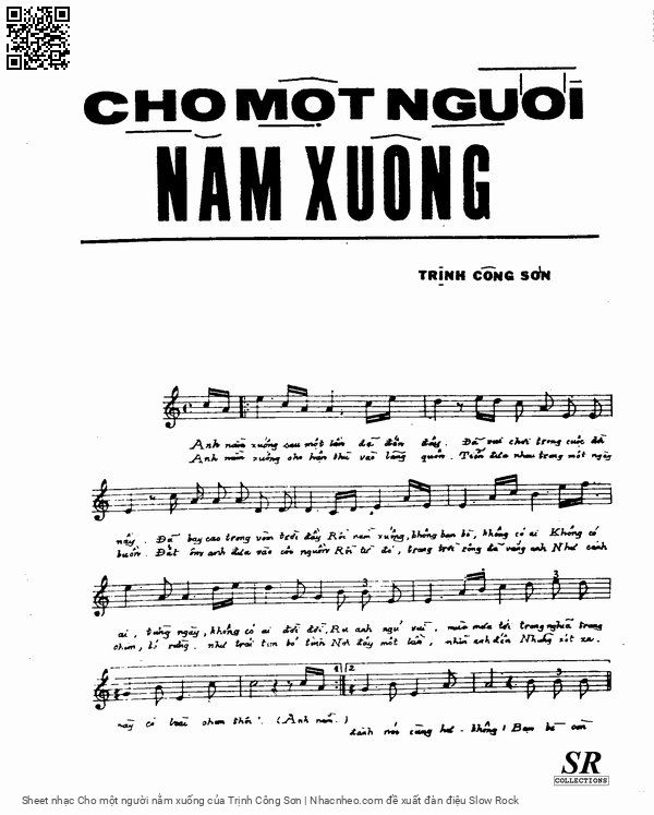 Page 2 of Sheet music PDF Cho một người nằm xuống - Trịnh Công Sơn