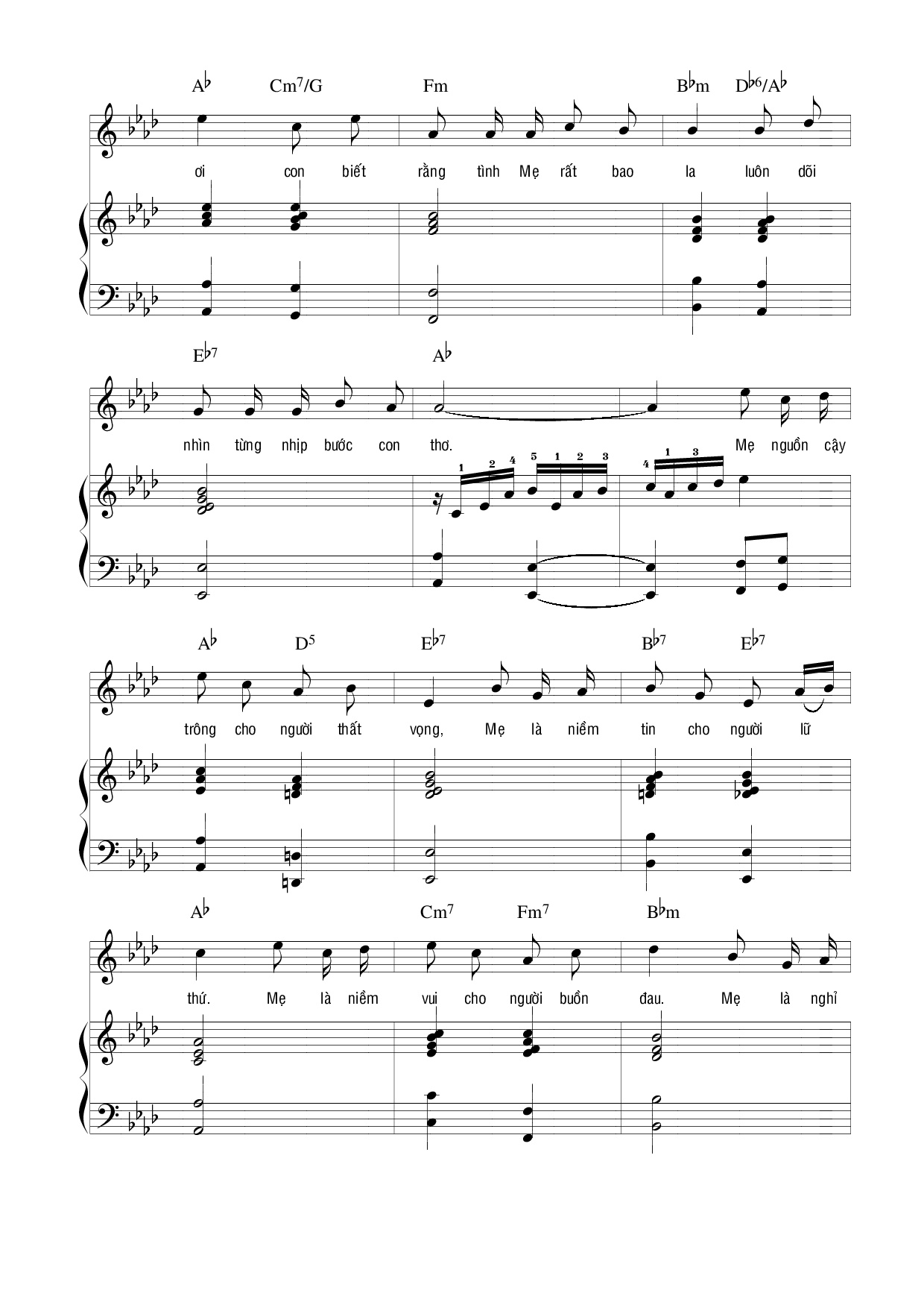 Page 2 of Sheet music PDF Chút Tình Con Thơ (đệm hát Piano) - Lm. Nguyễn Duy