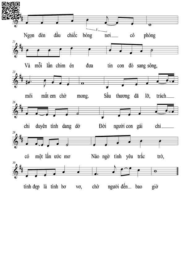 Page 2 of Sheet music PDF Chờ người - Khánh Băng
