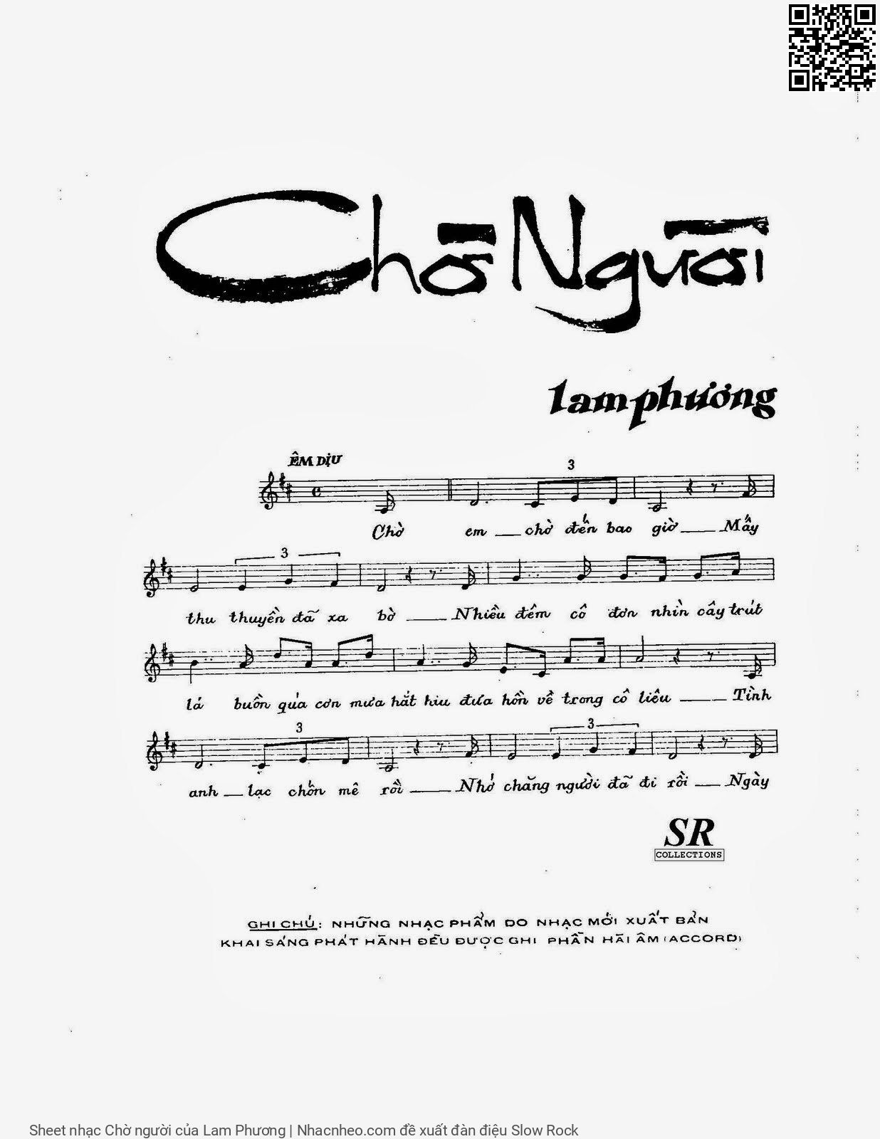 Page 3 of Sheet music PDF Chờ người - Lam Phương
