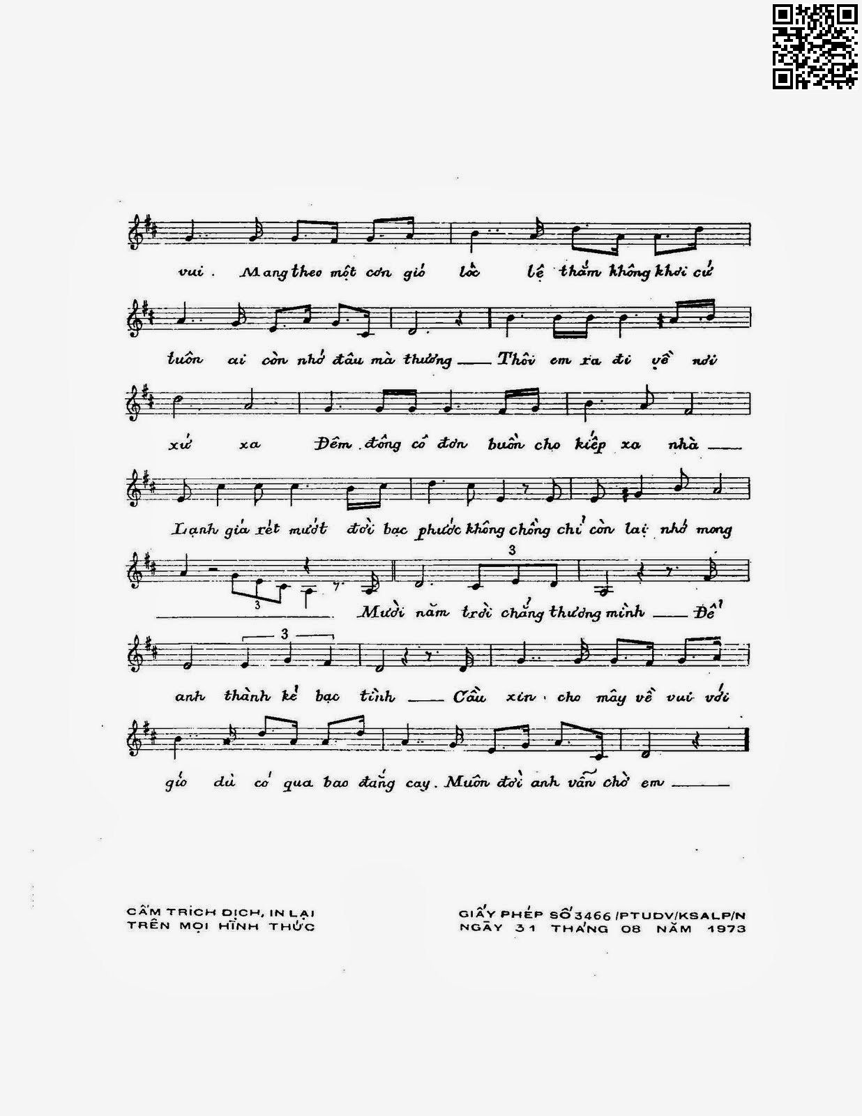 Page 4 of Sheet music PDF Chờ người - Lam Phương