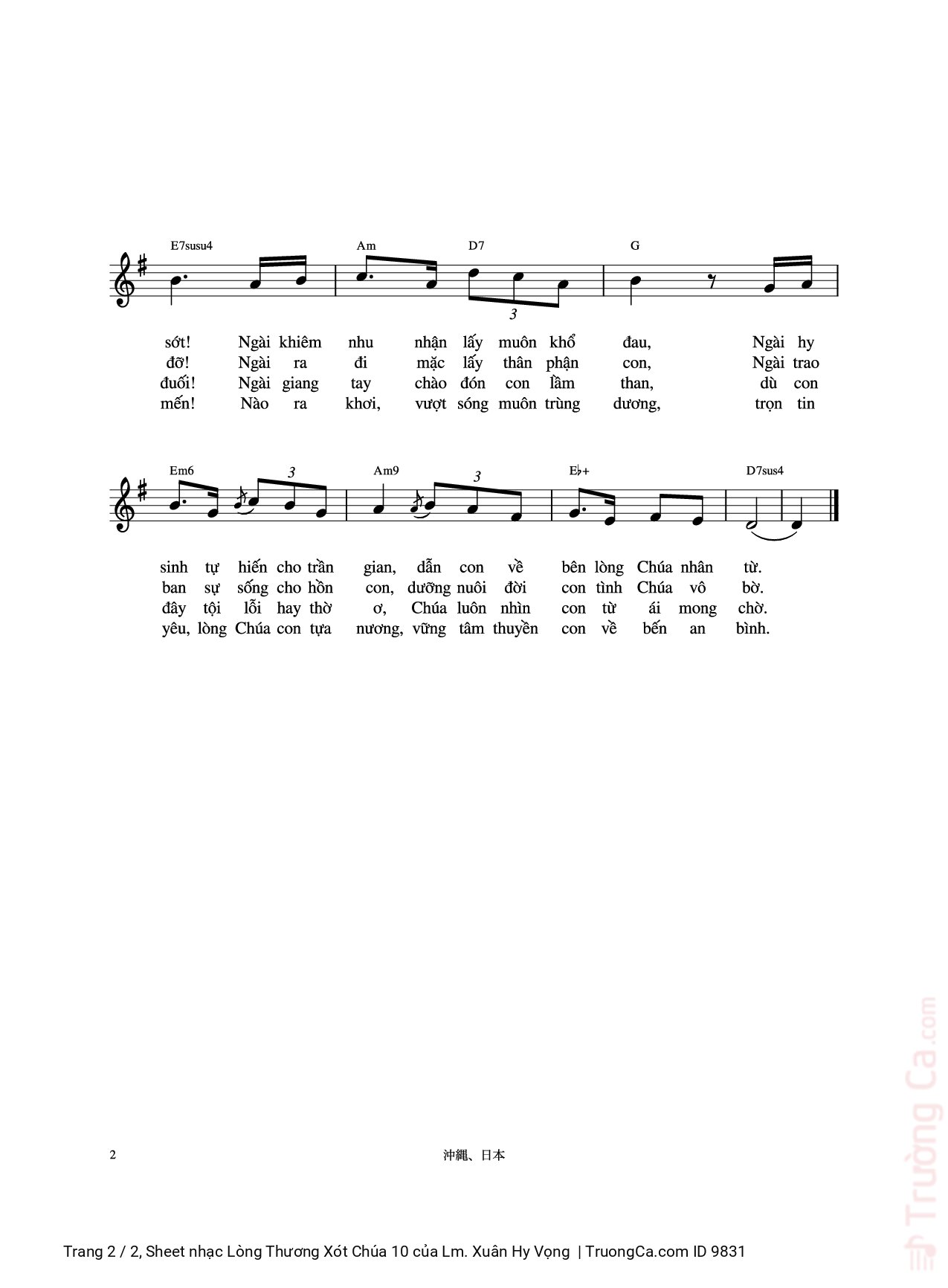 LÒNG THƯƠNG XÓT CHÚA Tác giả Lm Xuân Hy Vọng, Trang 3