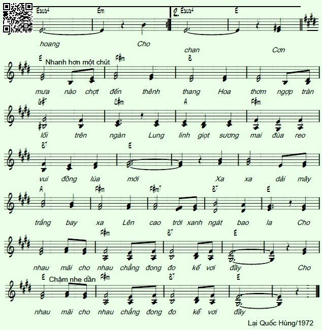 Page 2 of Sheet music PDF Cho nhau - Lại Quốc Hùng
