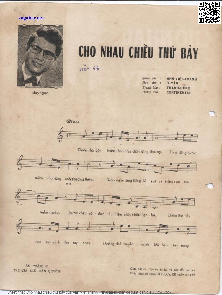Page 2 of Sheet music PDF Cho nhau chiều thứ bảy - Anh Việt Thanh