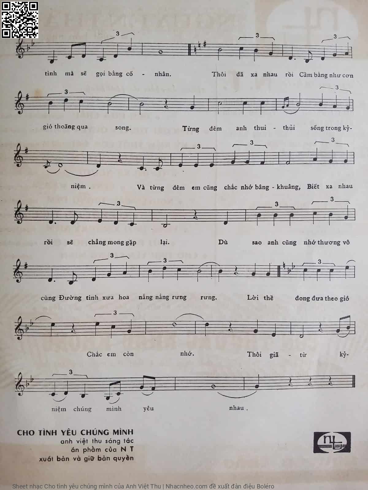 Page 3 of Sheet music PDF Cho tình yêu chúng mình - Anh Việt Thu