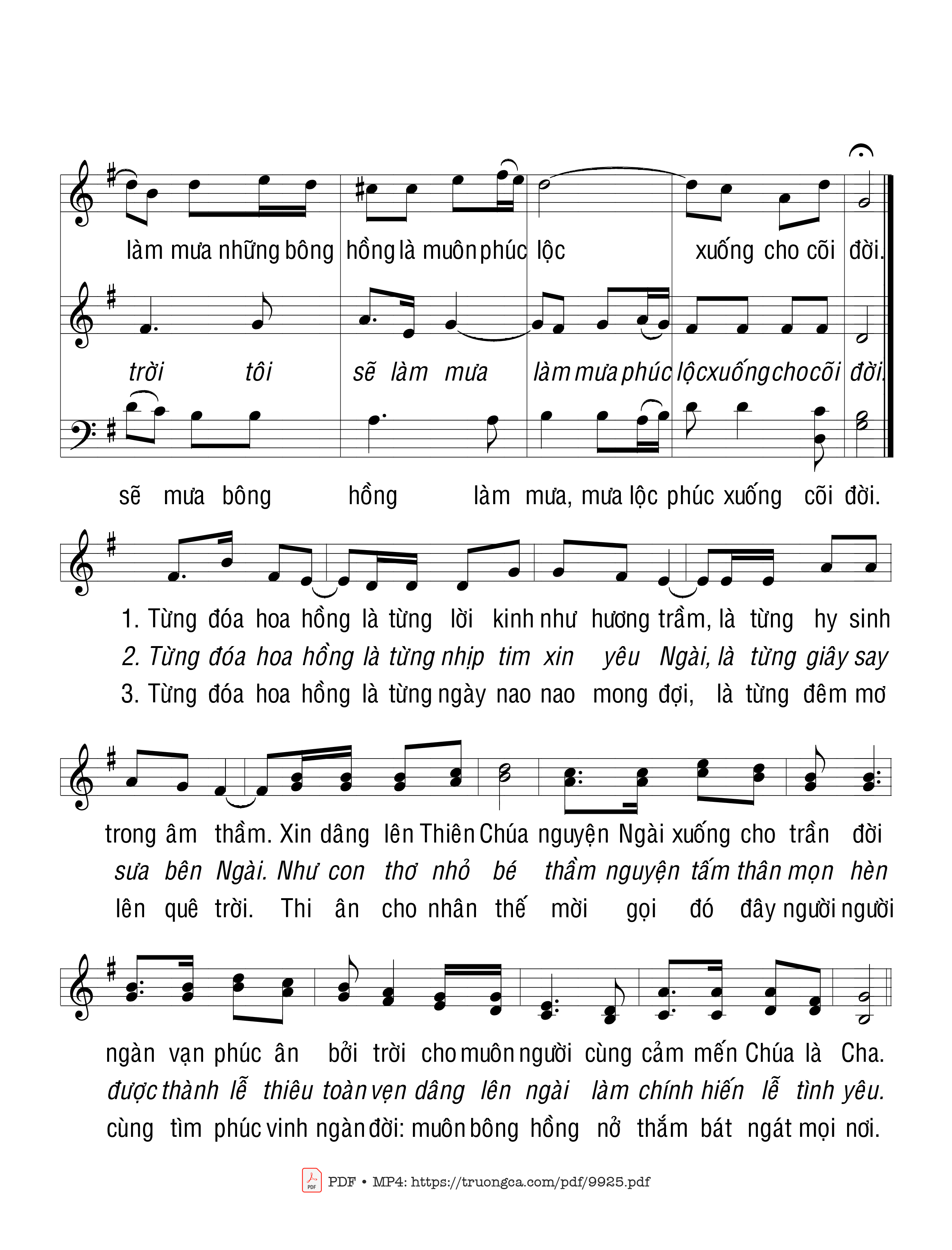 Khi tôi lên quê trời tôi sẽ làm mưa làm mưa những bông hồng những bông hồng, Trang 2