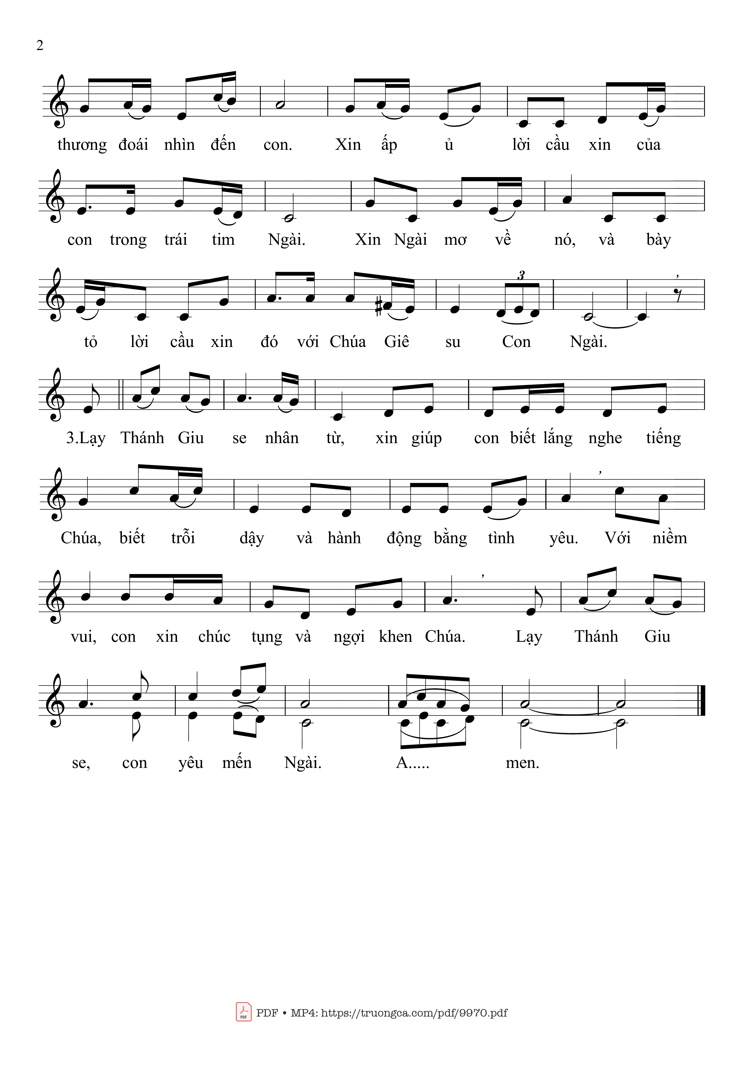 Page 2 of Sheet music PDF Cầu Nguyện Với Thánh Giuse Ngủ - Mai Hoàng Công