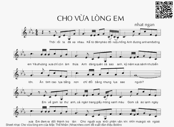 Page 5 of Sheet music PDF Cho vừa lòng em - Mặc Thế Nhân