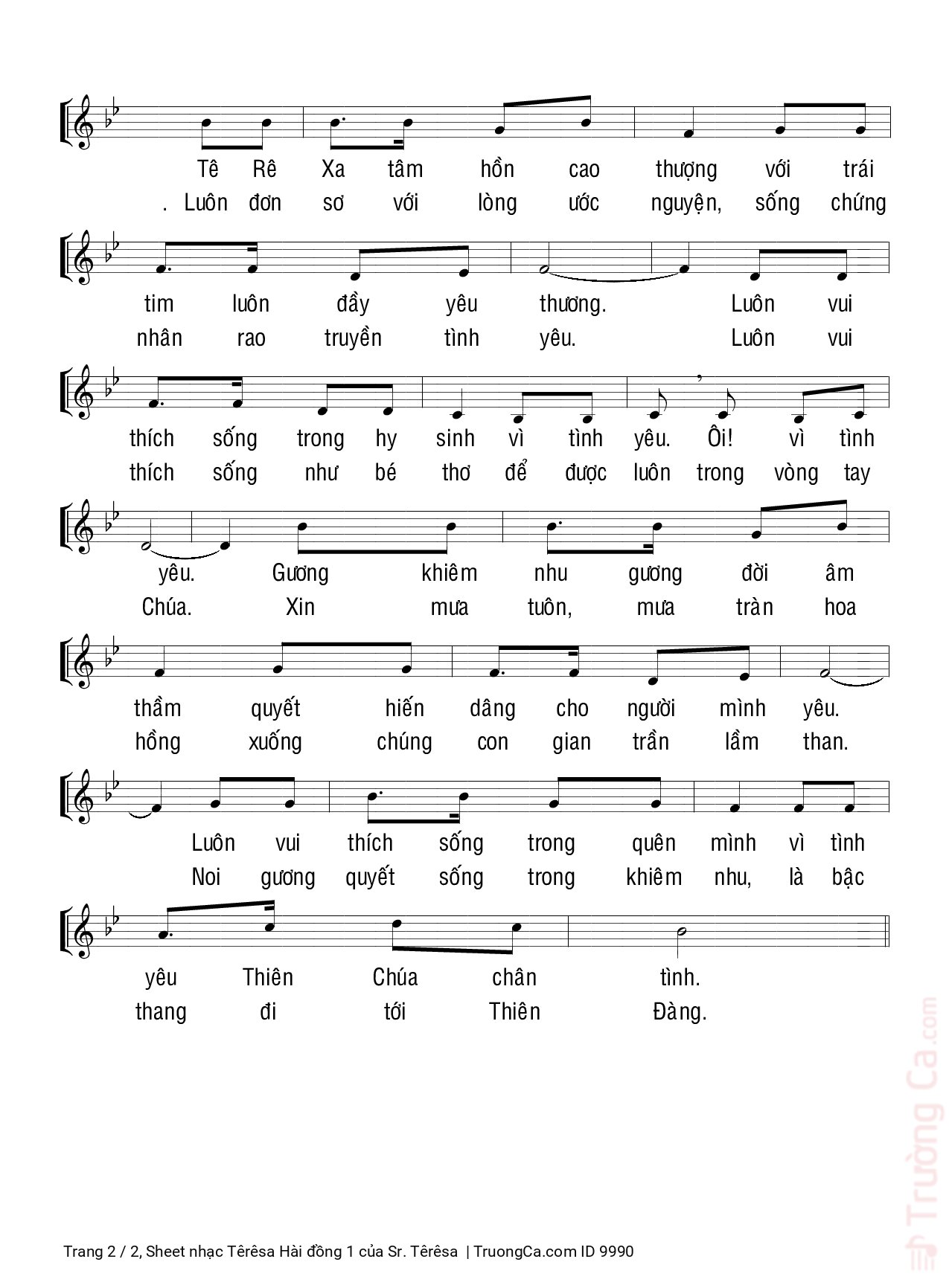 Phó thác trong tin yêu khiêm nhu yêu Chúa nhiều, Trang 2