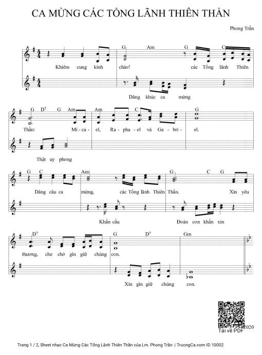 Ca Mừng Các Tổng Lãnh Thiên Thần