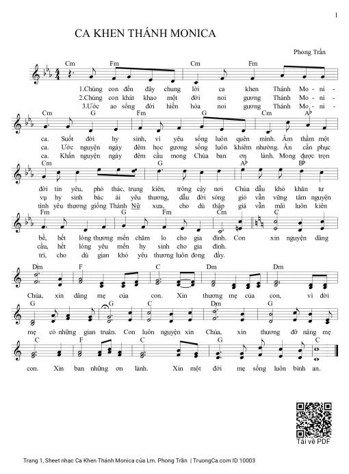 Ca Khen Thánh Monica