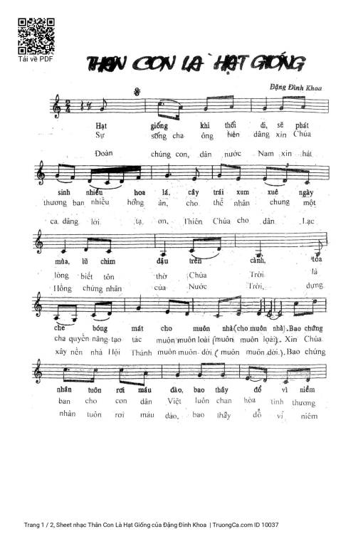 Thân Con Là Hạt Giống