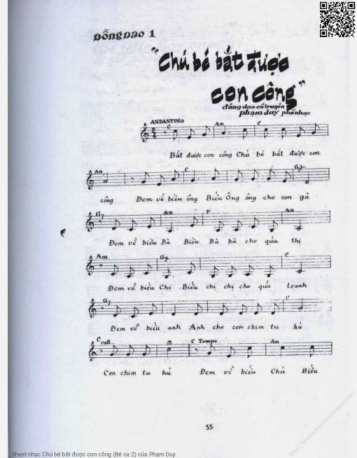 Chú bé bắt được con công (Bé ca 2)