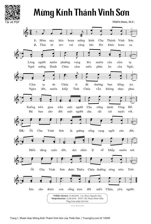 Mừng Kính Thánh Vinh Sơn