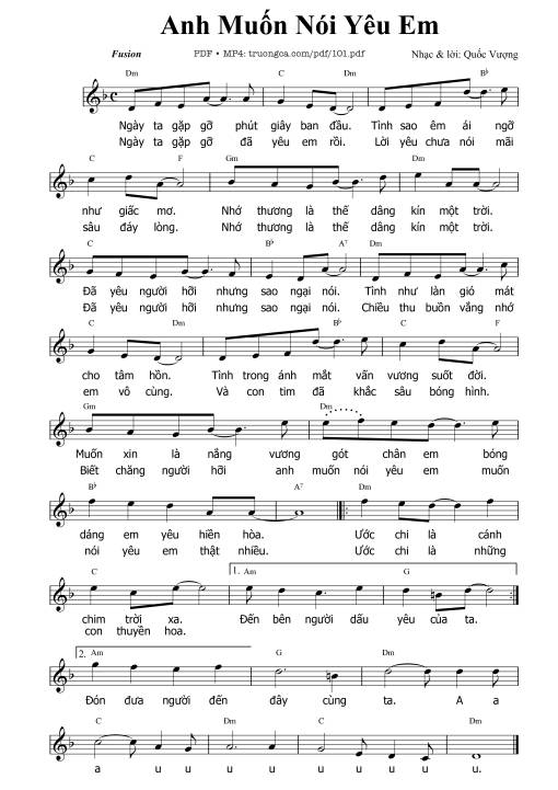 Anh muốn nói yêu em