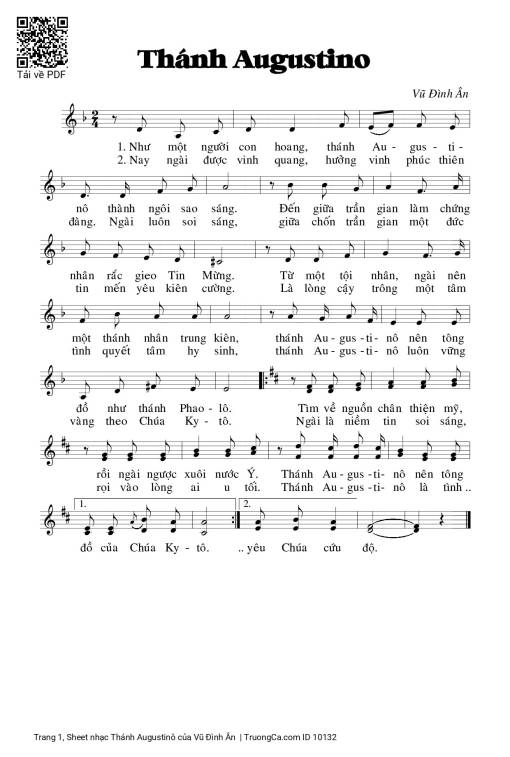 Sheet PDF of Thánh Augustinô