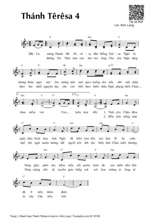 Sheet PDF of Thánh Têrêsa 4