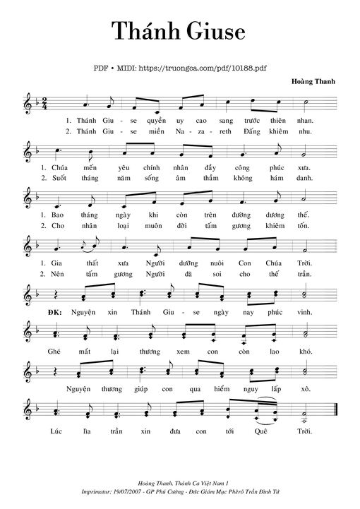 Thánh Giuse - Hoàng Thanh