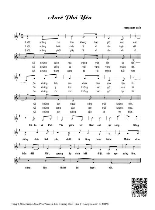 Sheet PDF of Anrê Phú Yên
