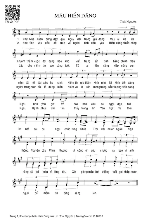 Máu Hiến Dâng - Lm. Thái Nguyên