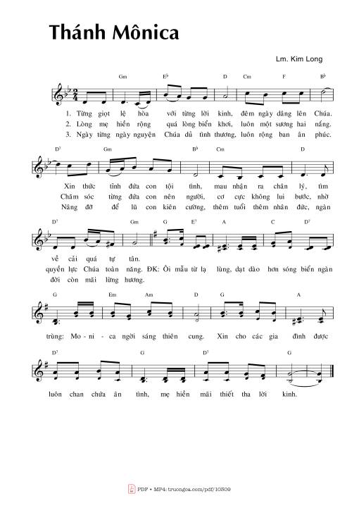 Từng Giọt Lệ (Thánh Monica)