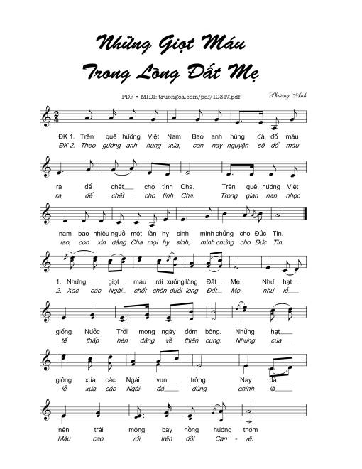 Những Giọt Máu Trong Lòng đất Mẹ