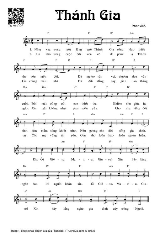 Thánh Gia - Phanxicô