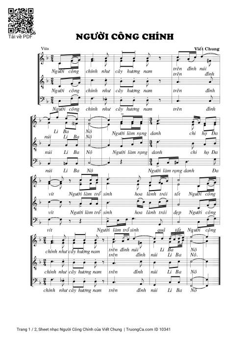 Sheet PDF of Người Công Chính
