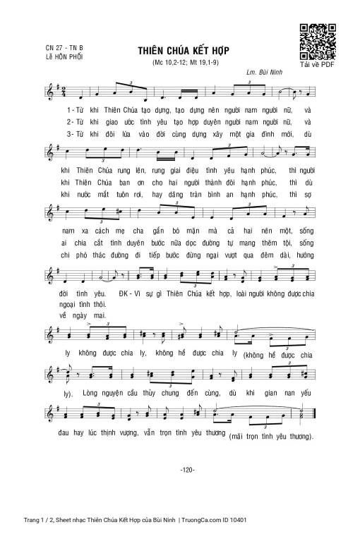 Sheet PDF of Thiên Chúa Kết Hợp
