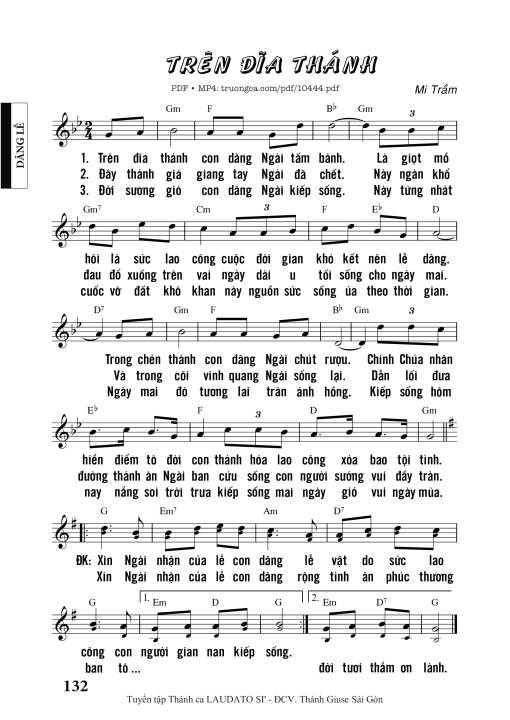 Sheet PDF of Trên đĩa Thánh