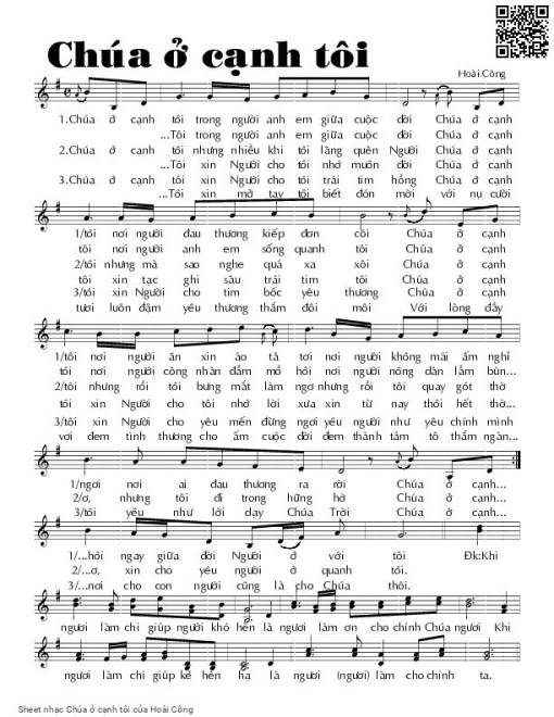 Sheet PDF of Chúa ở cạnh tôi