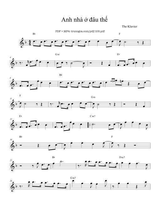 Sheet PDF of Anh nhà ở đâu thế