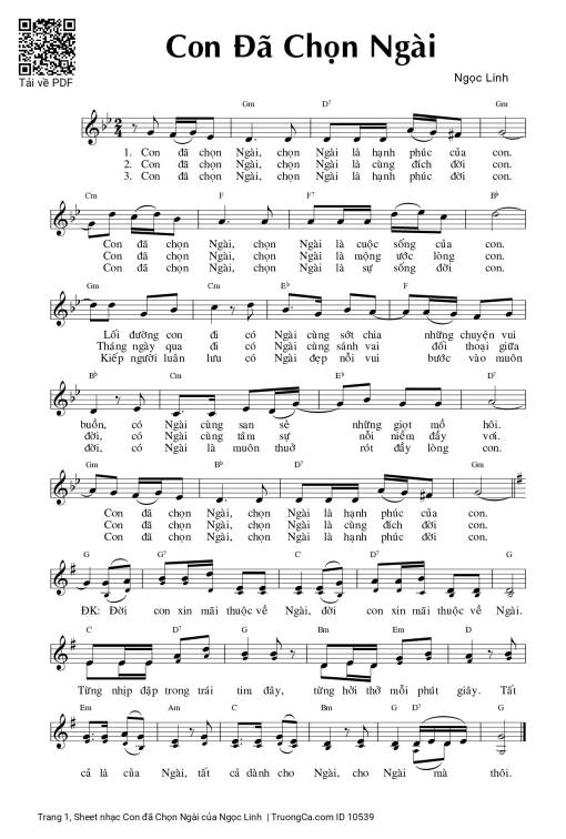 Con đã Chọn Ngài