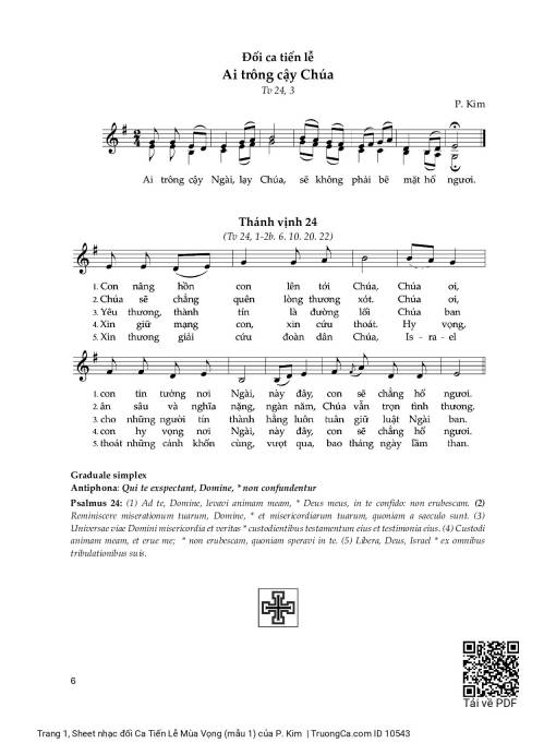 đối Ca Tiến Lễ Mùa Vọng (mẫu 1)