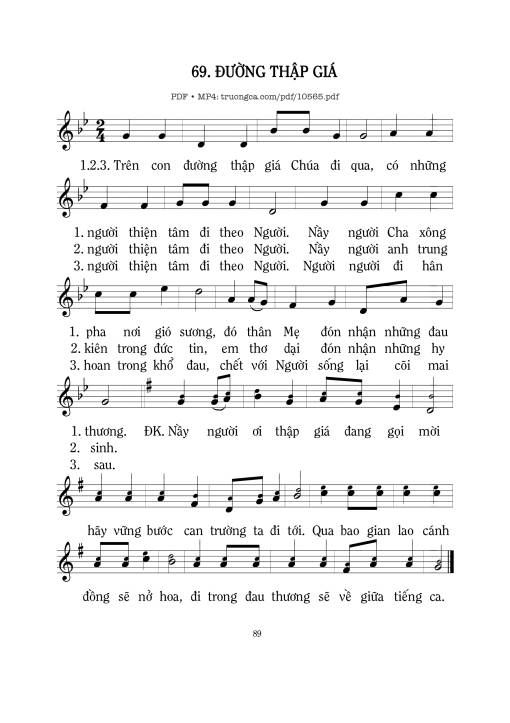 Sheet PDF of đường Thập Giá