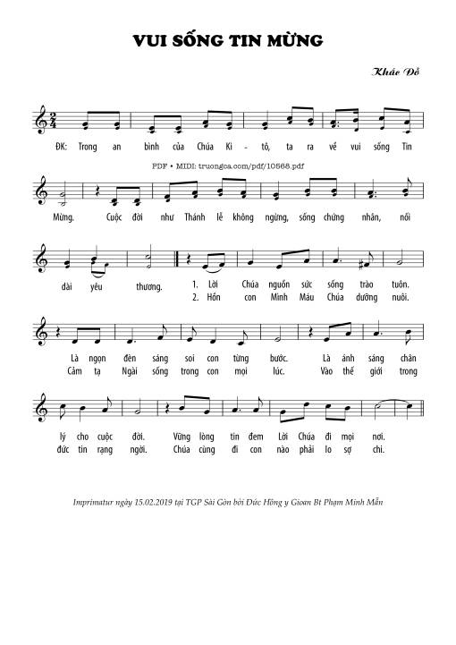 Vui Sống Tin Mừng