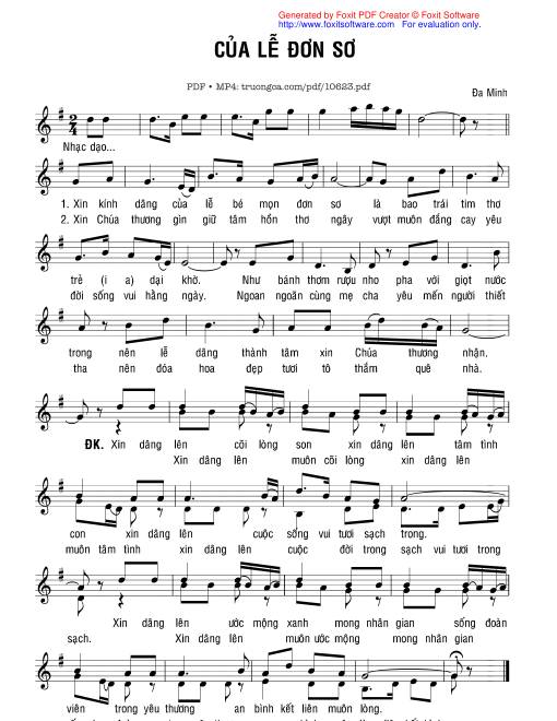 Của Lễ đơn Sơ