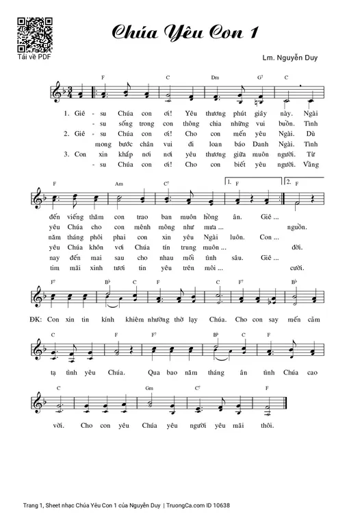 Chúa Yêu Con 1 - Nguyễn Duy