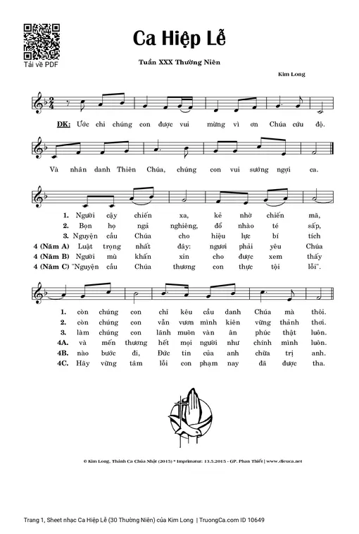 Ca Hiệp Lễ (30 Thường Niên)