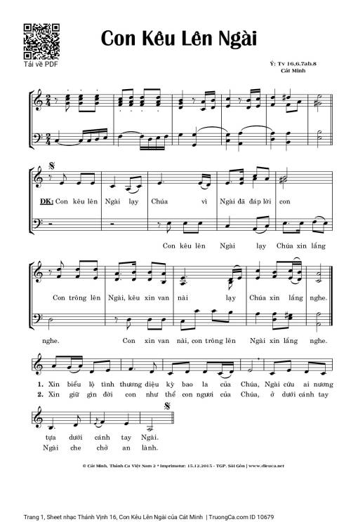 Thánh Vịnh 16, Con Kêu Lên Ngài